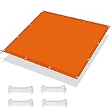 Sonnensegel Rechteckig 1.5 x 2.6 m 98% UV Schutz Windschutz Garten Schattierungsnetz mit Spannseilen für Pavillons, Hof-Hinterhof, Orange