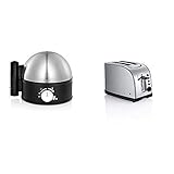 WMF Stelio Eierkocher, für 1-7 Eier, 380 W, mit Härtegradeinstellung, Messbecher mit Eipick & WMF Toaster Stelio, mit Bagelfunktion, 900 Watt, Edelstahl matt