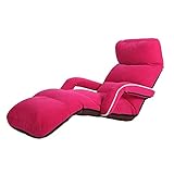 TJYXF Loungesessel für Wohnzimmer, Sofas und Sessel, Bodenliege, verstellbar, faltbar, weiches Wildleder, Relaxliege (Rose, 180 x 60 cm)