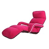 Lounge-Stühle für Wohnzimmer, Sofas und Sessel, Bodenliege, verstellbar, faltbar, weiches Wildleder, Chaiselongue (Rose 180 x 60 cm)