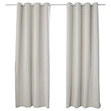 WOLTU Vorhang Blickdicht mit Ösen Thermovorhang Kälteschutz 2er Set Verdunklungsvorhänge Wärmeisolierend Gardinen 135x225 cm Creme, 250g/m² Dicke Thermogardine Hitzeschutz für Schlafzimmer