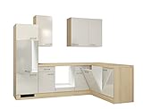 NJDT L Form Winkelküche ohne Geräte Einbauküche Eckküche 280x170 cm Weiss