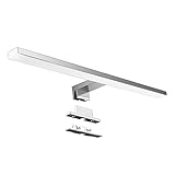 Aourow LED Spiegelleuchte Bad Spiegel Lampe 10W 820lm Neutralweiß 4000K,3 in 1 spiegellampe Badezimmer/Badleuchte/IP44 230V,Nickel-Chromstahl LED Schrankleuchte,400