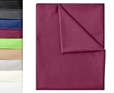 GREEN MARK Textilien Klassische Bettlaken | Betttuch | Laken | Leintuch | Haustuch 100% Baumwolle ohne Gummizug vielen Größen und Farben Größe:150x250 cm, Bordeaux rot