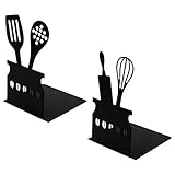 LdawyDE Buchstütze, 2 Stück Buchstützen Metall Bücherstützen Buchhalter Desktop Bücherregal Kinder Schreibtisch Bookends Block Bücherständer Schwarz