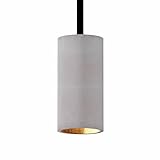 Betoniq Pendelleuchte Beton modern klein NARA13 außen grau innen gold - Industrial Design Betonlampe Hängelampe mit LED Glühbirne und Fassung GU10 - Hängeleuchten & Pendelleuchten in Betonoptik