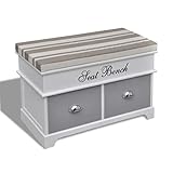 KRHINO Schuhbank mit Sitz, multifunktional, für Sitzeingang, Holztruhe und graues Kissen, mit Schubladen für Flur, Schlafzimmer, Wohnzimmer