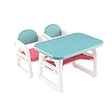 DREAMADE Kindertisch mit 2 Stühlen, Kinder Tisch Stuhl Set mit Ablagefach, Kindermöbel Set, 3tlg. Kindersitzgruppe für Kinder 1-5 Jahre für Kinderzimmer Kindergarten (Blau)