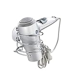 WENKO Turbo-Loc® Haartrocknerhalter, Föhnhalterung fürs Badezimmer, mit Kabelhalter, Befestigung ohne bohren, aus verchromtem Stahl, 14 x 7,5 x 11,5 cm