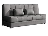 Mirjan24 Schlafsofa Sonik mit Bettkasten, Couch mit Schlaffunktion, 3 Sitzer Sofa, Bettsofa, Farbauswahl, Polstersofa, Schlafsofa, Couchgarnitur (Chester 18)