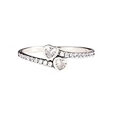 Ringe Herren Set Schwarz Frauen-Schmuck-elegante Edelstein-Liebes-Ring- Ringe Set Silber Schlicht