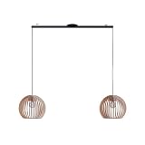 Lightswing Twin Aufhängesystem für zwei Hängelampen - Mattschwarz 90cm - Müheloses Schieben, Drehen und vorübergehendes Abnehmen der zwei Pendelleuchten