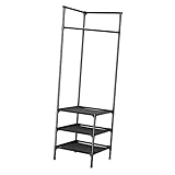 LIFKOME -Garderobenständer Vertikaler Wäscheständer Metall-Kleiderbügel Schal-Kleiderbügel Schuhe Lagerregale Wäschetrockner Hängender Kleiderständer Garderobenständer Jacken