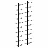 JUNZAI Wand-Weinregale für 20 Flaschen 2 STK Flaschenregal, Weinhalter Wand, Flaschen Regal, Flaschenhalter Wein, Bar Regal Wand, Wine Holder, Weinflaschenregal, Schwarz Metall