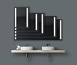 Talos Light LED Lichtspiegel, Glas, Aluminium, 4200K, 50 x 70cm
