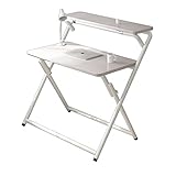 31,5' x15,7 Kleiner Klappschreibtisch, einfacher Zusammenbau, Computertisch, Home-Office-Schreibtisch, Arbeitsschreibtisch für kleine Büros (Farbe: Schwarz, Größe: 80 * 48 * 98 cm) (Weiß 80 * 48 * 98