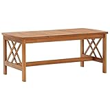 vidaXL Akazienholz Massiv Couchtisch Gartentisch Beistelltisch Balkontisch Holztisch Teetisch Terrassentisch Loungetisch 102x50x43cm