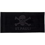 FC St. Pauli - Badehandtuch Handtuch Dusche Badezimmer Totenkopf schwarz