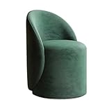 Fußhocker, Schminktisch, Stuhl, 48 x 68 cm, Schminktisch, Hocker, runder Samtstuhl, multifunktionaler Fußhocker, osmanischer Sitz für Wohnzimmer, Schlafzimmer (Farbe: Grün)