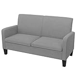 BULANED 2-Sitzersofa, Wohnzimmer Couch, Wohnzimmer Möbel, Jugendsofa, Liege Wohnzimmer, Sofas & Couches, Jugend, 135 x 65 x76 cm Hellgrau