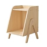 Ganekihedy Massiv Holz Minimalistische Schlafzimmer Nachttisch Regal Kleine Wohnung Niedriger Schrank Kreativer Nachttisch