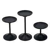 3-teiliges Kerzenhalter-Set, Stumpenkerzenständer aus Eisen, Kamin-Kerzenleuchter-Set, Einfache, Moderne Schwarze Kerzenhalter Im Retro-Stil Für Klassische Kamin-Kerzenständer Im Pastoralen Stil