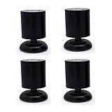 SetSailW 4 Pcs Möbelfüße Verstellbar Edelstahl Tischbeine Esstisch Edelstahl Möbelbein Möbelfüße Schrankfüße Möbelfüße für Tische, Schränke,Sofas,betten,black-20CM(7.9IN)