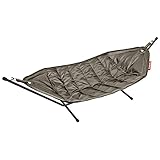 Fatboy® Headdemock Hängematte Taupe | Hängematte für Zwei mit Gestell | Outdoor geeignet für Garten & Terrasse | 270 x 138 cm