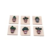 HEMOTON 6 Stück Mikro Für Miniaturhausmöbel Miniaturpflanzen Figuren Kleines Holzalbum Holzmodell Ornament Puppenhaus Fotorahmen Kinderwandbild Holzmöbel Aus Holz