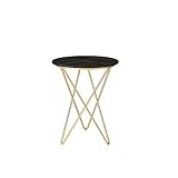 xiuudoe Couchtisch, Nachttisch, Moderner Esstisch, Küche, Esszimmer, Bistrotische, Runder Bartisch Mit Marmorplatte Und Haarnadelbeinen, Robust Und Langlebig(Size:50 * 50 * 62cm,Color:B)