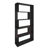 Vicco Raumteiler Raumtrenner Bücherregal Standregal Aktenregal Hochregal Aufbewahrung Regal (Schwarz (groß))