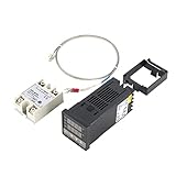Intelligenter PID Temperaturregler digitaler REX-C100 Temperaturregler 40A Halbleiterrelais K Thermoelement GD