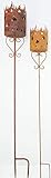 Cepewa Gartenstecker Fackel Rusty im Rost-Design 90cm und 100 cm aus Eisen Laterne zur Gartendekoration…