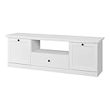 trendteam smart living Wohnzimmer Schrank Lowboard TV-Schrank Baxter, 139 x 49 x 41 cm in Weiß Dekor im Landhausstil