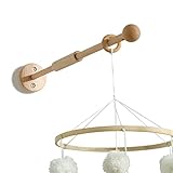 Promise Babe Baby Mobile Halterung Holz für Wand Montage, Babyzimmer Kinderzimmer DIY Baby Mobile Halter Gestell Stange Natur Holz Wand Deco für Aughängung Mobile Spieluhr Windpsiel Wall Design Holder