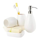 Bad-Accessoires-Set Badezimmer Zubehör Set Seifenspender-Flaschen-Badezimmer-Zubehör-Set, 4-teilig, Enthält Dekorativen Seifenspender Für Geschenke Zu Hause Badezimmer-Set Badezimmerzubehör-Set ( Colo