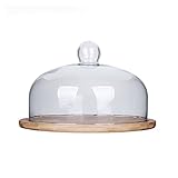 GRFIT Tortenständer Kuchenplatte aus Holz Desserttisch Glasabdeckung Backen Nachmittagstee Snacks Obst Probierteller Minimalistischer Tortenständer Kuchenständer (Color : B, Size : XXL)