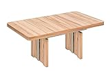 58 aufm Kessel Funktionstisch Carlene höhenverstellbar und ausziehbar 120(160,200) x 80 x 56-75 Couchtisch massiv Kernbuche 16087