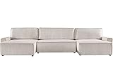 Habitat et Jardin Umwandelbares Wohnlandschaft Montaigne aus Cord - Beige