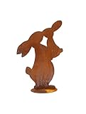 BADEKO Hasenmutter mit Kind Osterdeko Ostern Osterhase Hase Dekofigur Frühlingsdeko 25x16 cm