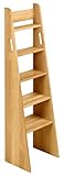 BioKinder Treppen-Leiter Leiterregal Hochbettleiter Noah aus zertifiziertem Massivholz Erle 140 x 40 x 31 cm