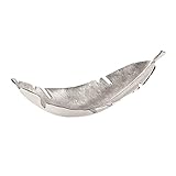 riess-ambiente.de Design Deko Schale Silver Leaf 62cm Silber im Blatt Design Dekoschale Obstschale Wohnaccessoire