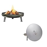 Czaja® Feuerschale mit Deckel 80 cm Bonn | Feuerschale für den Garten | Feuerstelle | Feuerkorb | Gartenöfen