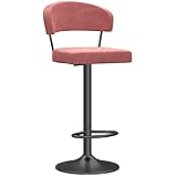Barhocker, verstellbare Barhocker in Thekenhöhe, drehbarer hoher Küchenthekeninsel-Esszimmerstuhl mit Rückenlehnen, Moderne Barhockerstühle aus Samt, passend für Thekeninsel