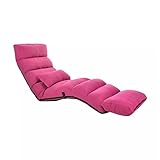 Reclining Chair Floor Folding Verstellbare Schlafliege Schlafsofa Lounge Gepolsterte Chaise Indoor Wohnzimmer (Rose 205x56x18cm)