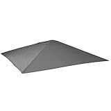 Mendler Ersatz-Bezug für Gastronomie Sonnenschirm HWC-D20, Sonnenschirmbezug Ersatzbezug, 5x5m (Ø7,2m) Polyester - anthrazit