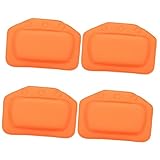 Beavorty 4 Stück Badezimmer-Kissen Mini-Shampoo Weiches Kissen Bequeme Klammer Badekissen Für Badewanne Badewanne Nackenkissen Spa-Badekissen PVC Orange Ermüdungslinderung