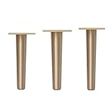 TONZN Möbelbeine, verchromte polierte Metallschränke, Couchtisch, TV-Schrank, Bettbeine, 6-Zoll-Möbelheber, Wohnaccessoires (4 Stück),Silber,6in (Silber 15cm)