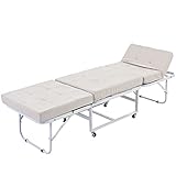 TVIAOH Umwandelbarer Schlafsofa-Schlafsessel, armless,verstellbare Rückenlehne mit 6 Positionen, klappbarer Sessel mit Kissen, gepolsterter Sitz, Freizeit-Chaiselounge-Couch für Zuhause, Büro