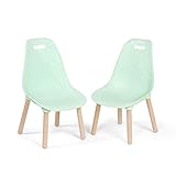 B. spaces by Battat – Kid Century Modern: Chair Set – Stabile Kinderstühle in Mintgrün (2 Stühle), Kunststoff, Mint, Kindergröße